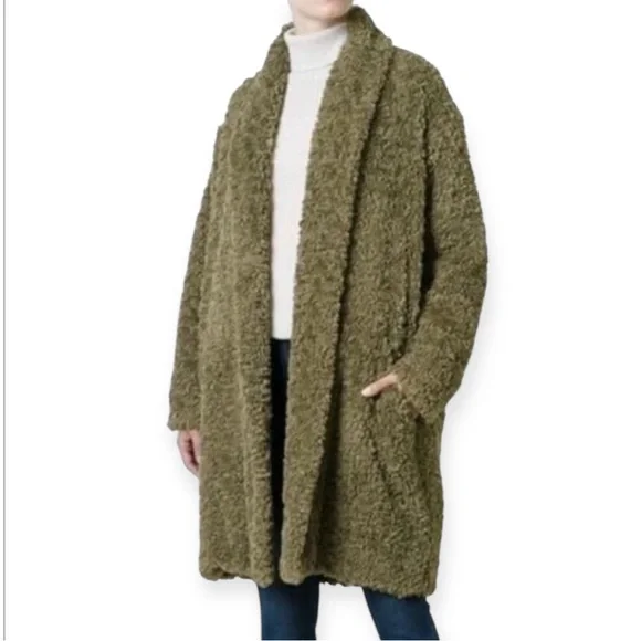 Isabel Marant Etoile Adam’s Sherpa Faux Fur Teddy Coat Size 40/Large - Picture 2 of 11